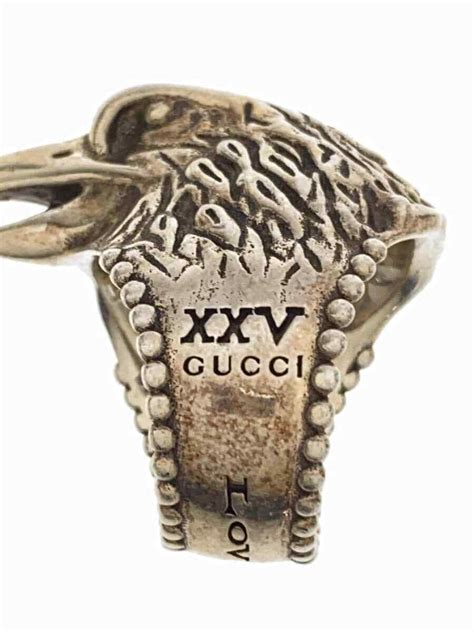 gucci anger forest eagle ring|Gucci Anger Forest Sterling Silver Eagle Head Ring .